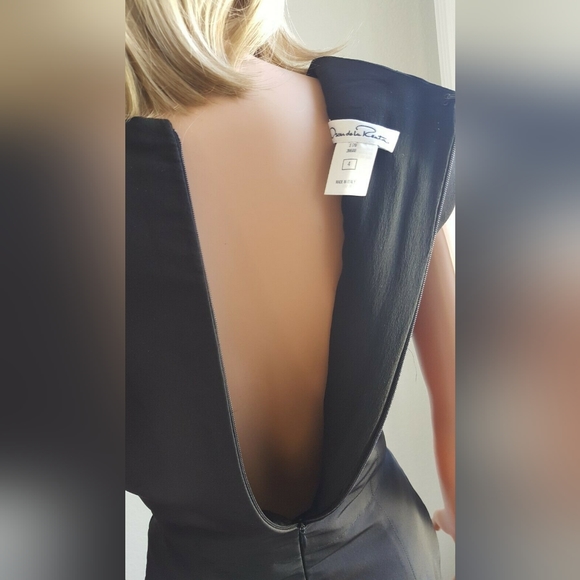 *$3,900 OSCAR DE LA RENTA STUNNING BLACK SILK RUNWAY DRESS US 4 - Picture 7 of 9